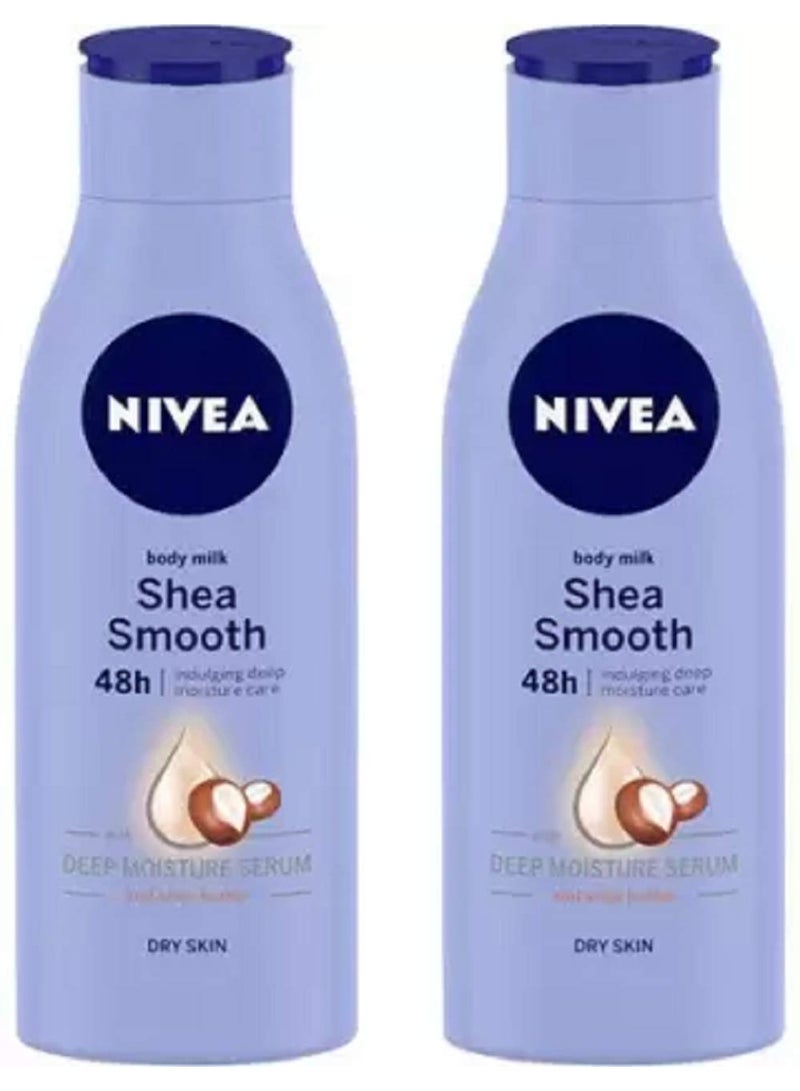 Nivea Body Milk Shea Smooth 48H Deep Moisture Lotion (2 X 200Ml) (400) - Image 1
